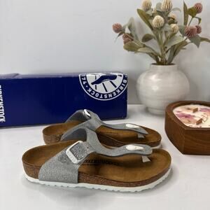 Birkenstock Gizeh BS Sandal Magic Galaxy Silver Sparkle Kids 1/EU32 NWB Narrow